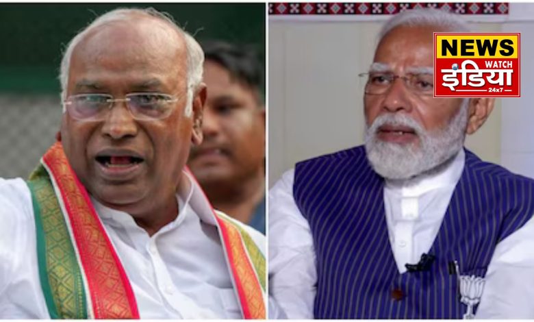 Sharp war of words between PM Modi and Kharge on election promises: Congress President made a sharp attack on BJP, called it 'cheap PR stunt'