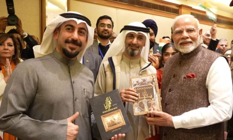 PM in Kuwait: Prime Minister meets translator and publisher of Mahabharata and Ramayana in Arabic language