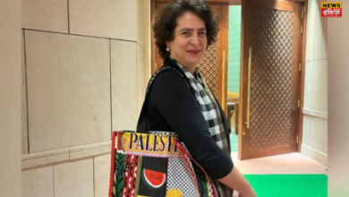 Priyanka Gandhi Parliament: Priyanka Gandhi reached Parliament with a bag written Palestine, then gave a direct message