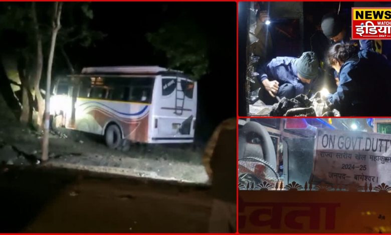 Bus of girl students going to Khel Maha Kumbh in Rishikesh met with an accident, 12 players injured