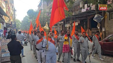 UP Ghaziabad News: Grand Shaurya Yatra in Vaishali, area resonated with saffron zeal and religious slogans