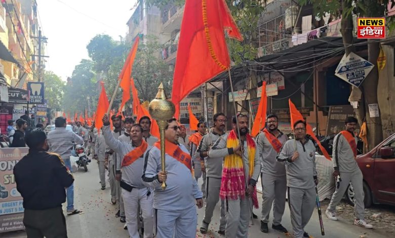 UP Ghaziabad News: Grand Shaurya Yatra in Vaishali, area resonated with saffron zeal and religious slogans