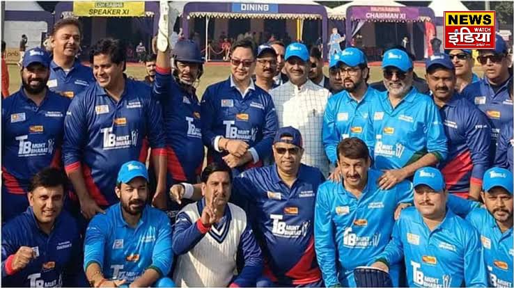 MPs Cricket Match: Lok Sabha and Rajya Sabha MPs came against each other in a cricket match, fours and sixes were rained heavily