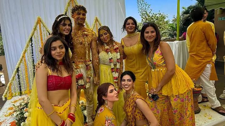 Aaliyah Kashyap Haldi Function: Anurag Kashyap's daughter's pre-wedding function begins, she gets romantic with her would-be husband as soon as the haldi is applied