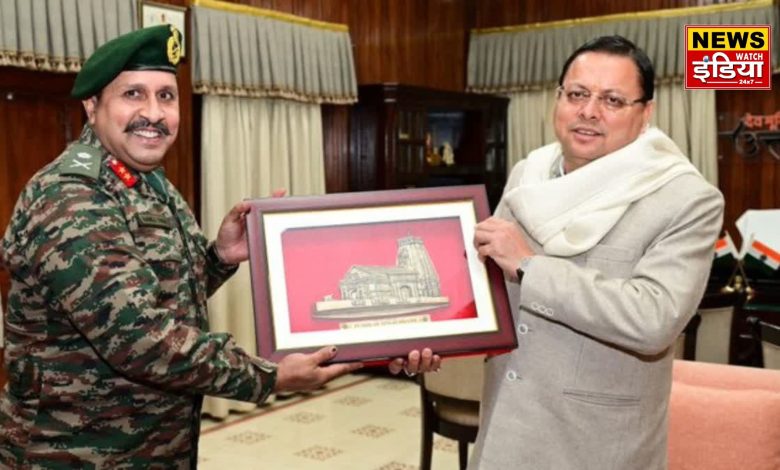 Dehradun: Major General Manoj Tiwari meets CM Pushkar Singh Dhami, in-depth discussion on Agnipath scheme