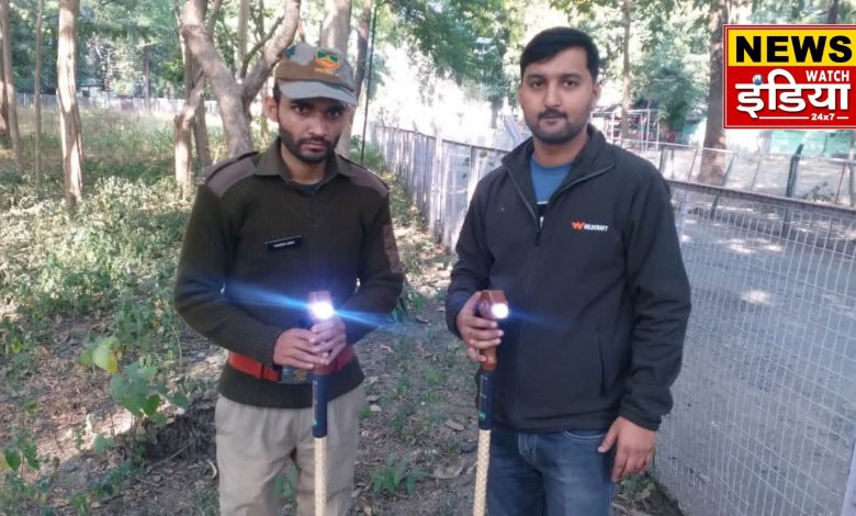 Almora youth created eco-friendly smart stick: Almora youth created eco-friendly smart stick: Helpful tool for forest personnel patrolling