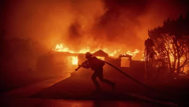 California Forest Fire: Massive fire spreads in California, USA, 16000 acres destroyed-1500 buildings destroyed-30 thousand homeless