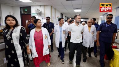 Rahul Gandhi targeted the government by meeting patients outside Delhi AIIMS