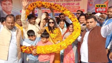 After house arrest, MLA Umesh Kumar's wife unveiled the statue of Maharaja Bhagirath, a huge crowd gathered