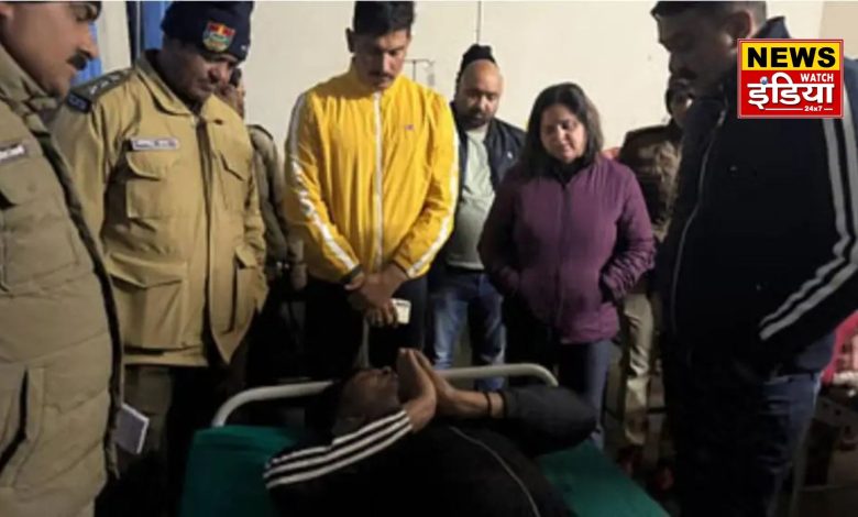 Encounter between police and cow smuggler in Dehradun, miscreant injured after being shot in the leg