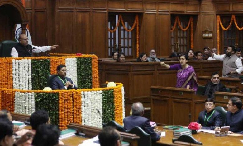 Delhi Assembly: Atishi and 14 other MLAs suspended from Delhi Assembly, were creating ruckus over Ambedkar issue