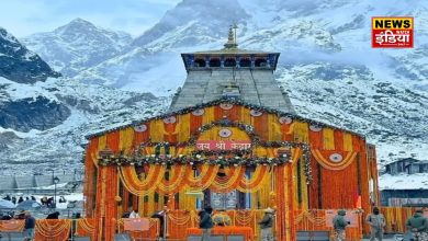 Heavy snowfall in Kedarnath Dham, winter travel in Omkareshwar increased