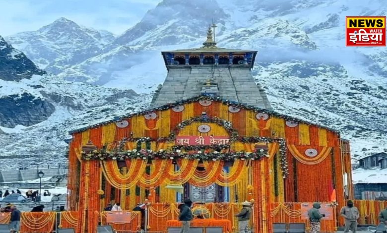 Heavy snowfall in Kedarnath Dham, winter travel in Omkareshwar increased