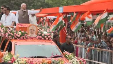PM Narendra Modi holds roadshow in Gujarat’s Gandhinagar