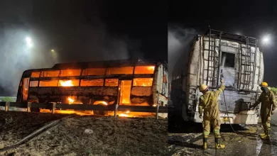 Aligarh Bus Fire: Bus caught fire on Delhi-Kanpur highway, burnt to ashes in a moment, passengers narrowly escaped