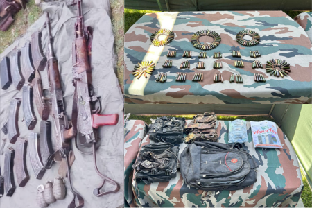 Operation Keller: Huge quantity of ammunition and other war material recovered from 3 terrorists killed in Shopian, Jammu and Kashmir