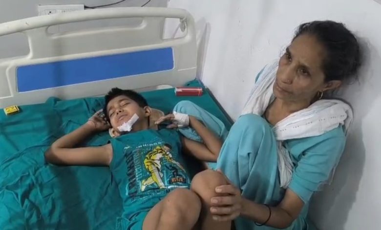 UP Bijnor News: In Bijnor Primary School, a student was being asked to clean the roof, a student fell and got injured