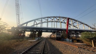 MP Rail Infra Development: Road over bridge work continues on Bhopal-Itarsi section, 72 meter long bowstring girder installed