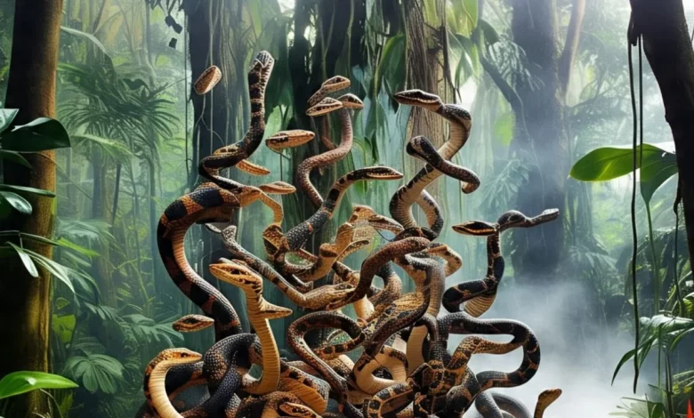 Uttar Pradesh News: This scene will shock you! A group of 70 snakes found in a young man's house, people in panic, video goes viral