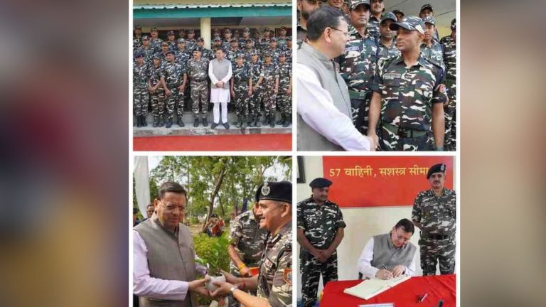 CM Pushkar Dhami met SSB jawans in Banbasa, took stock of border security
