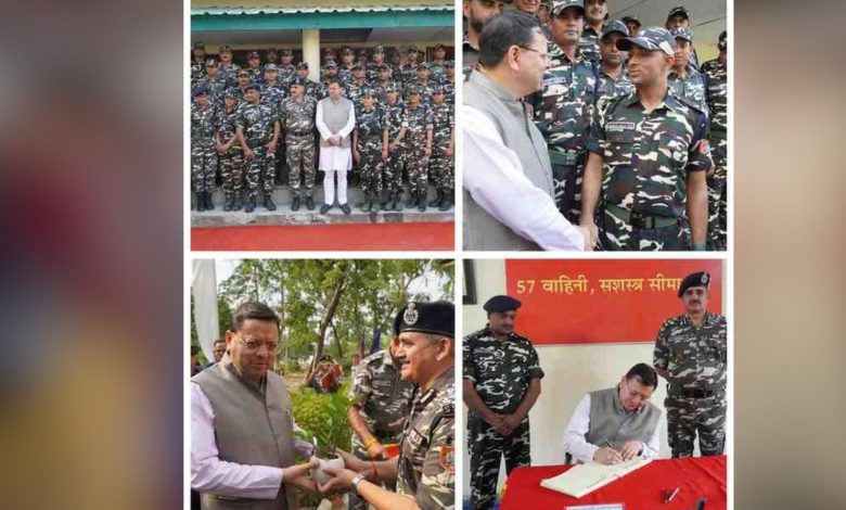 CM Pushkar Dhami met SSB jawans in Banbasa, took stock of border security