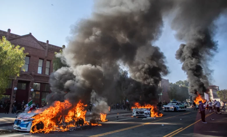 Los Angeles Protest: Tension is not decreasing in Los Angeles, America, after the National Guard, Marines are also deployed, violence is increasing in response
