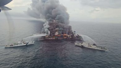 Cargo Ship Fire Explosion: Explosions one after the other, the ship is burning for 24 hours… a big rescue operation is going on in the middle of the sea in Kerala