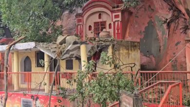 Mountain fell in Haridwar's Bhimgoda Kund, ancient Shivling was damaged