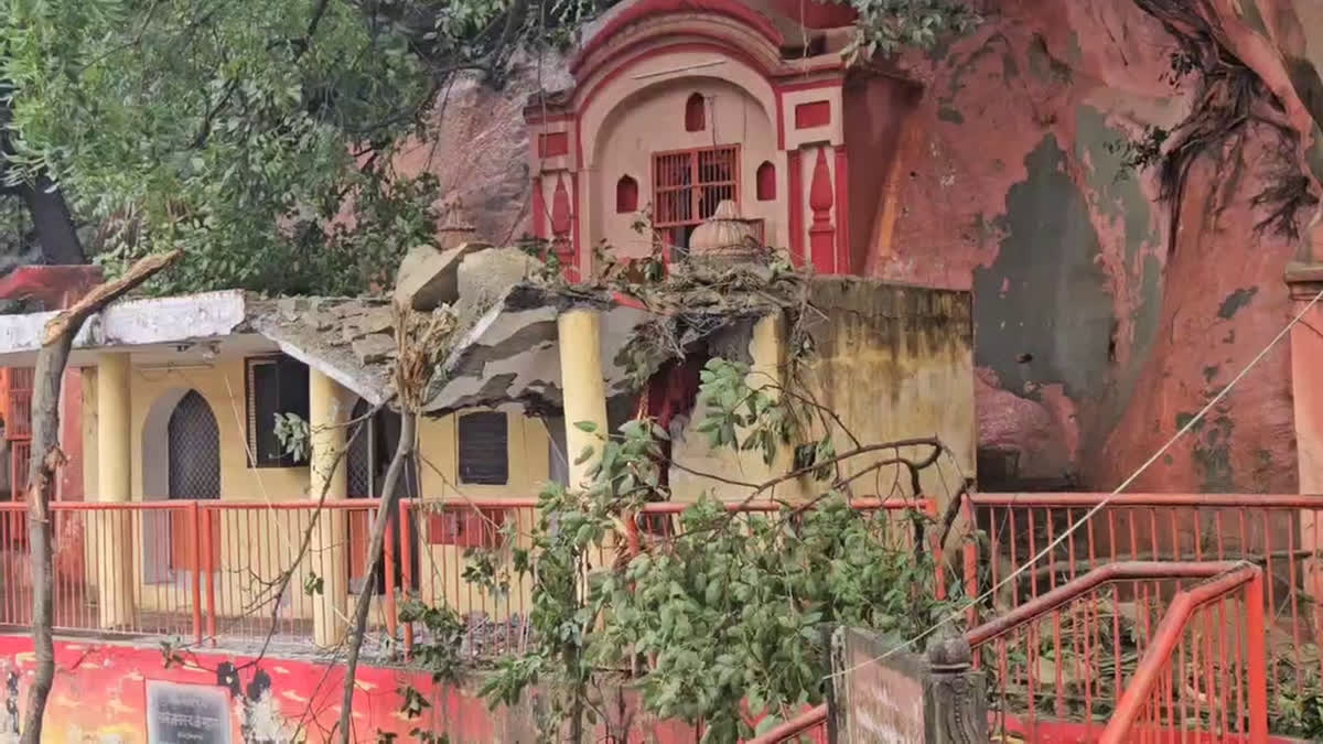 Mountain fell in Haridwar's Bhimgoda Kund, ancient Shivling was damaged