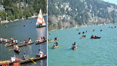 There was a huge crowd of tourists in Nainital on the weekend, tourists were seen struggling with traffic jams