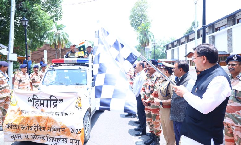 ITBP's Himadri tracking mission started from Uttarakhand to Ladakh, CM Dhami flagged off the 45-member team