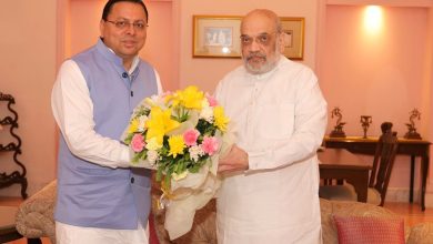 Meeting chaired by Amit Shah in Varanasi, CM Dhami raised issues of state interest