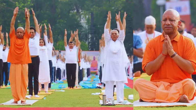 International Yoga Day 2025: Huge crowd gathered to do yoga with CM Yogi, a wonderful sight was seen at Gorakhnath temple!