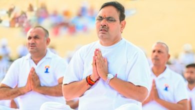 Rajasthan Yoga Event: The sound of yoga resonated from the dunes to the temples in Rajasthan, CM Bhajanlal Sharma practiced yoga in Jaisalmer