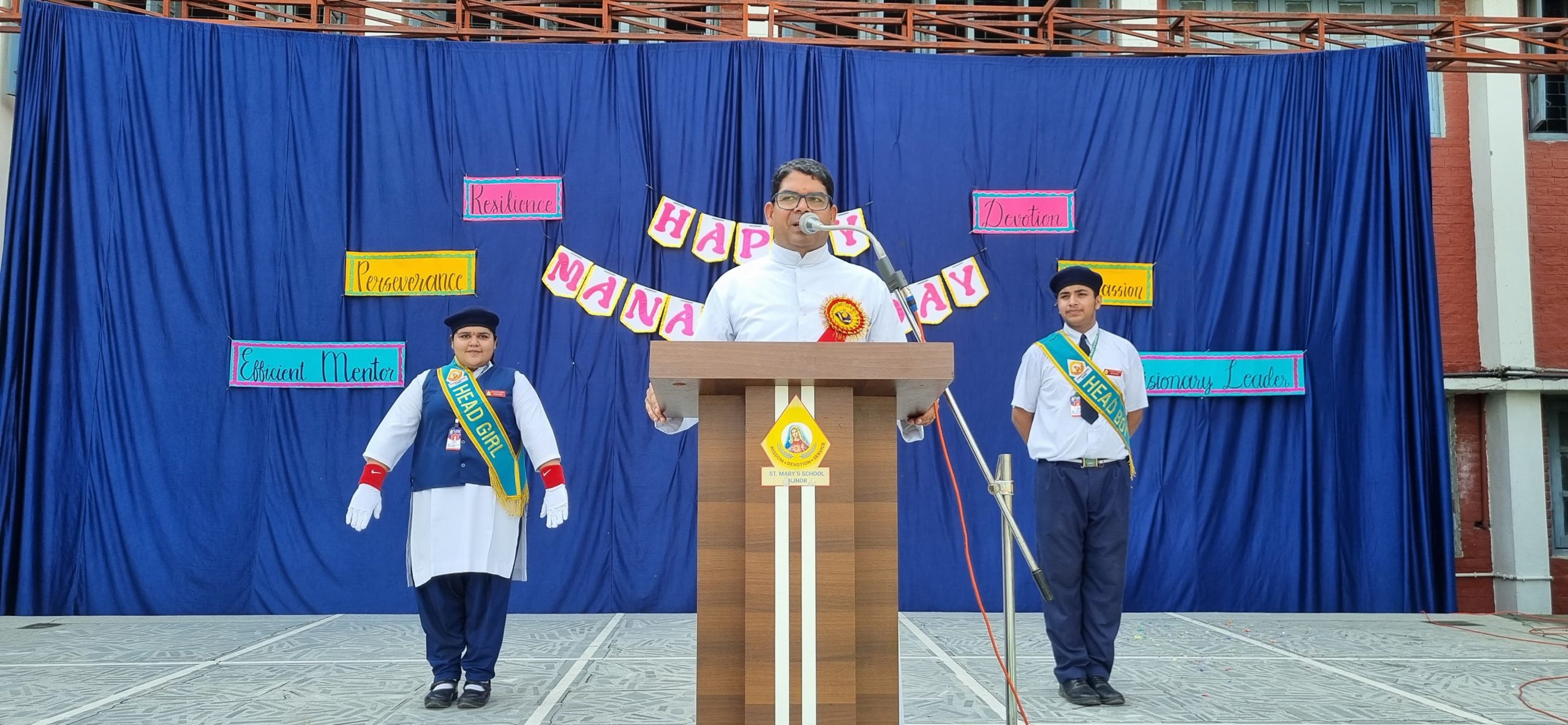 Up Bijnor News: Saint Mary's School Bijnor celebrated the birthday of Manager Father T Shaju