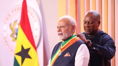 PM Modi in Ghana: President Mahama honored PM Modi with Ghana's highest civilian honor