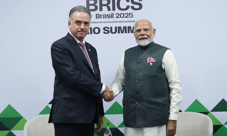 BRICS Summit 2025: PM Modi met Uruguay President Yamandu at the BRICS summit