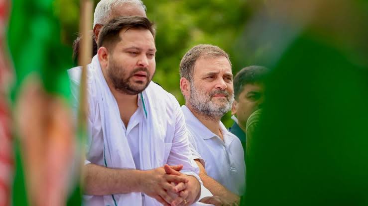 Bihar Band Update: Rahul-Tejaswi march in Patna… Kanhaiya got down from the truck, Pappu was not allowed to board