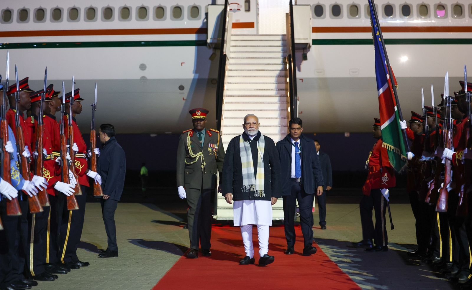 PM Modi Namibia visit: PM Modi received a grand welcome in Namibia, 21 gun salute given at State House