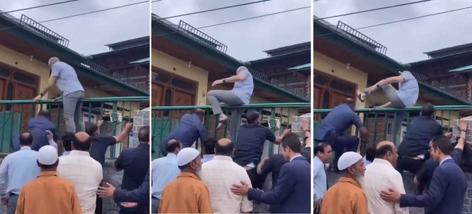 Jammu and Kashmir Martyr Day: CM Omar jumped over the gate and offered namaz in Naqshband Sahib, allegations of scuffle with the police
