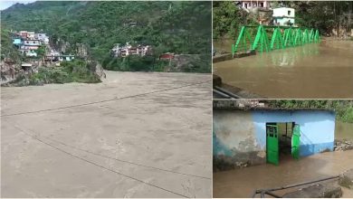 Rising water level of Alaknanda river becomes a crisis, many houses submerged due to torrential rain, bridge submerged