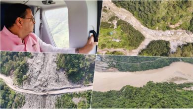 Rain wreaks havoc in Uttarkashi, CM Dhami did aerial inspection