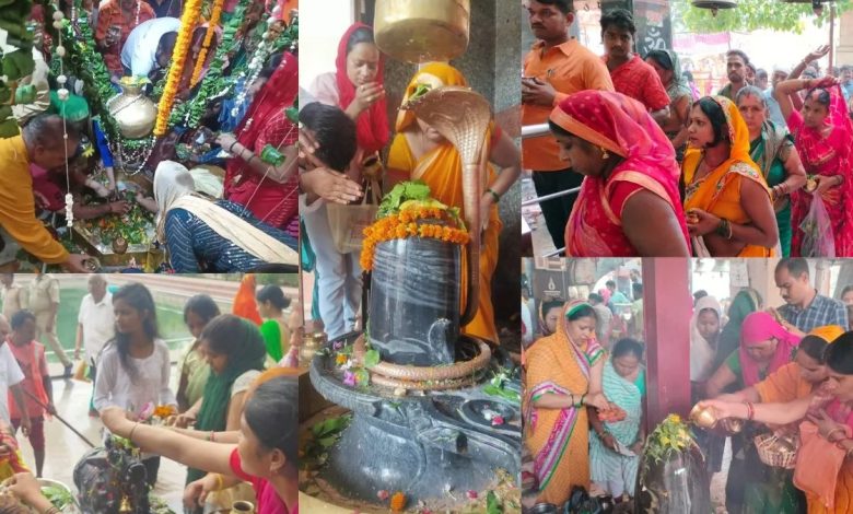 Sawan Ka Pehla Somwar 2025: The first Monday of Sawan saw a huge crowd of devotees in the Shiva temples of Madhya Pradesh