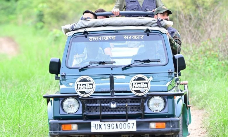There was a stir over the lapse in the security of Chief Minister Dhami, jungle safari in a non-fitness vehicle
