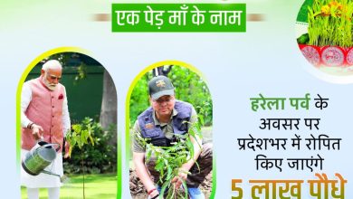 Harela festival was celebrated with great enthusiasm in Uttarakhand, CM Dhami gave the message of environmental protection by planting a Rudraksh plant