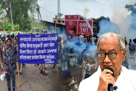 Karni Sena lathicharge Case: Case of Karni Sena beating in Harda, Digvijay Singh shared the video of the incident