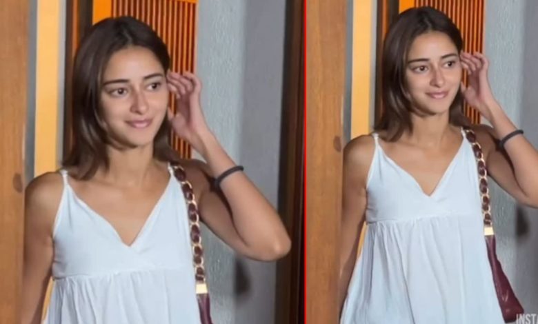 Ananya Panday Dinner Look: Ananya Panday wreaked havoc in white outfit, looked cool on dinner date