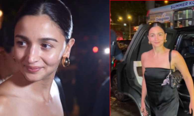 Alia Bhatt Black Dress: Alia Bhatt shines in black outfit, spreads glamour at friend's birthday party