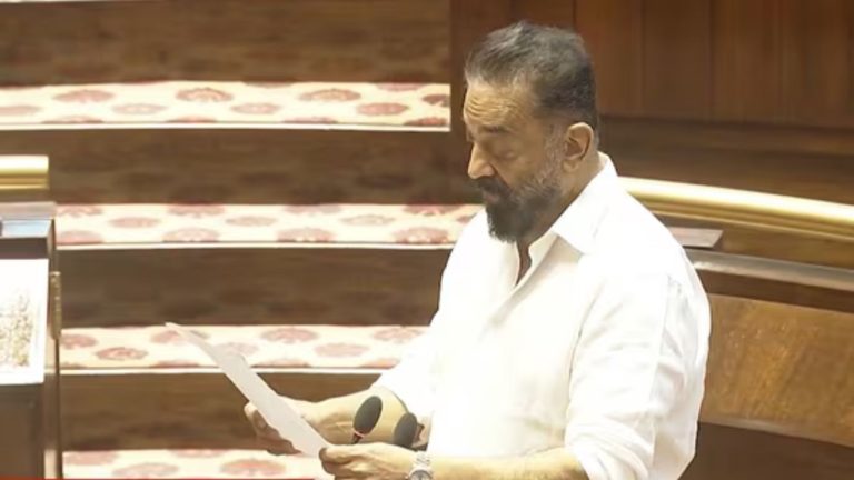 Kamal Haasan Rajya Oath: Kamal Haasan's powerful entry in Rajya Sabha, the house resonated as soon as he took oath in Tamil