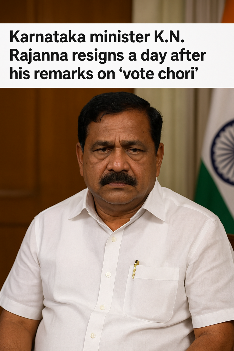 Karnataka minister KN Rajanna resigns